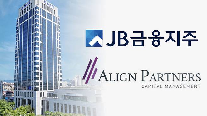 JB금융지주 지분 14% 이상을 보유한 2대주주 얼라인파트너스/조선비즈DB