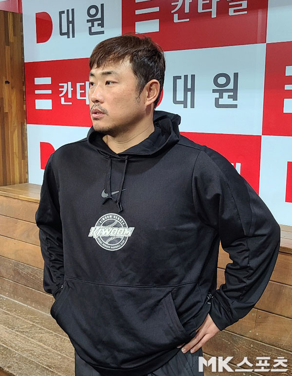 대표팀에 합류했던 키움 포수 이지영이 인터뷰를 갖고 있다. 사진(고척)= 김재호 기자