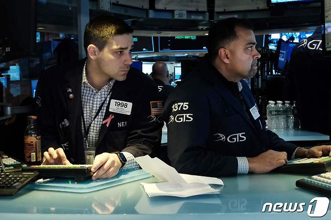 NYSE의 트레이더들. ⓒ AFP=뉴스1