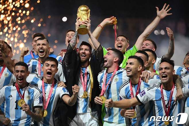 월드컵에서 우승한 아르헨티나 선수들 ⓒ AFP=뉴스1