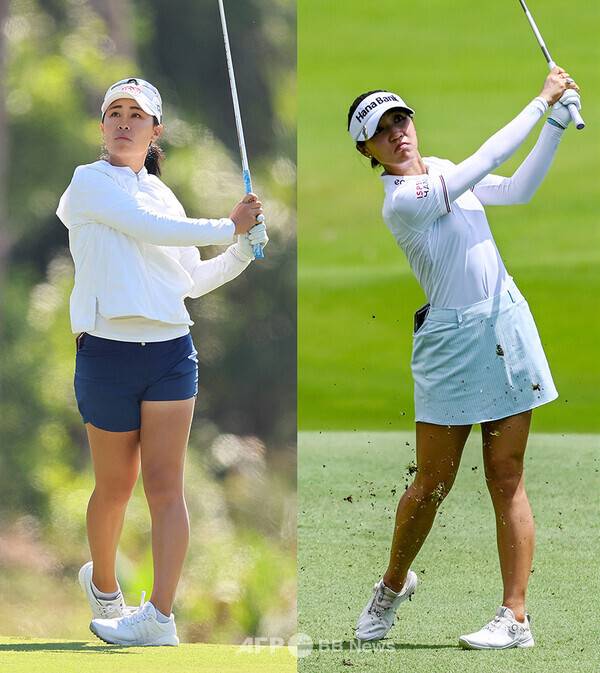 2023년 유럽여자프로골프투어(LET) 아람코 팀 시리즈 싱가포르 대회 우승 경쟁 끝에 준우승한 다니엘 강, 3위를 기록한 리디아 고. 사진제공=Getty Images_LPGA