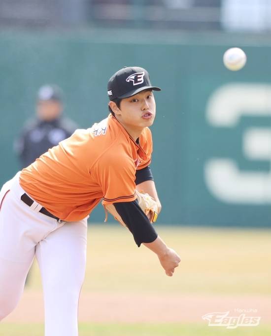 한화 이글스는 18일 대전 한화생명 이글스파크에서 열린 키움 히어로즈와의 2023 신한은행 SOL KBO리그 시범경기에서 10-2로 대승했다. 이로써 3연승을 달렸다. 사진=한화 제공