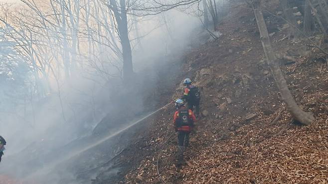충남 예산군 금오산 산불 (사진=산림청 제공, 연합뉴스)