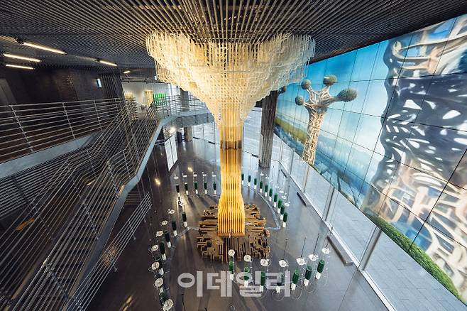 현대모터스서울에서 개최된 해비타트 원 전시 모습.(사진=현대차.)