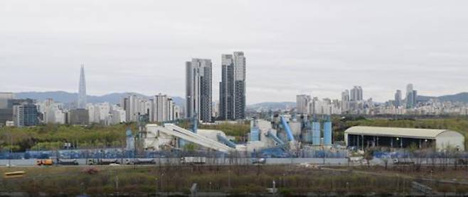 철거 전의 삼표레미콘 부지 전경. 서울시 제공