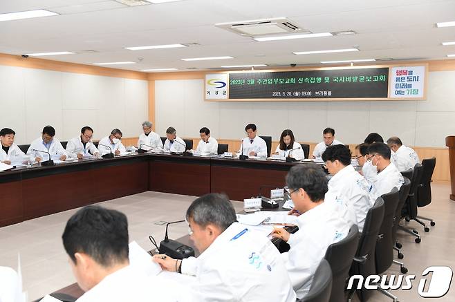 20일 기장군이 제2차 국시비 사업 발굴 보고회를 개최하고 있다.(기장군 제공)