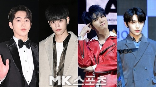 배우 남주혁, 엔플라잉 차훈, 빅톤 강승식, 골든차일드 Y(와이)가 나란히 입대한다. 사진=천정환 기자, DB