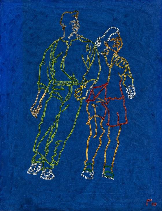 오천룡, Hand in Hand, 2007,Oil on canvas,116 x 89 cm.[사진 가나아트]