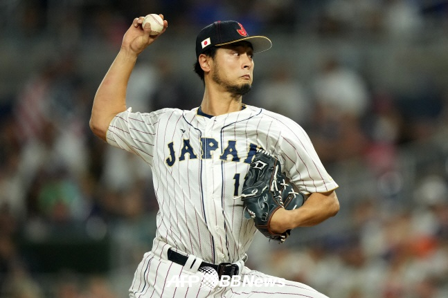 22일 미국과 WBC 결승에서 공을 던지고 있는 다르빗슈 유. /AFPBBNews=뉴스1