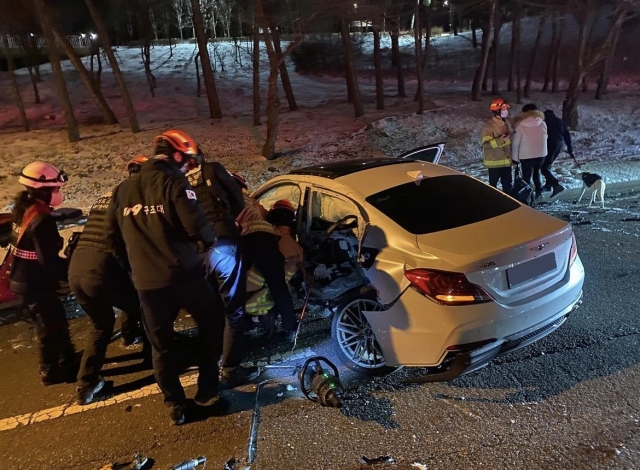 지난 1월 26일 시흥시 정왕동 옥구공원 앞 삼거리에서 6중 추돌사고가 발생했다. 인스타그램 imzeolmi