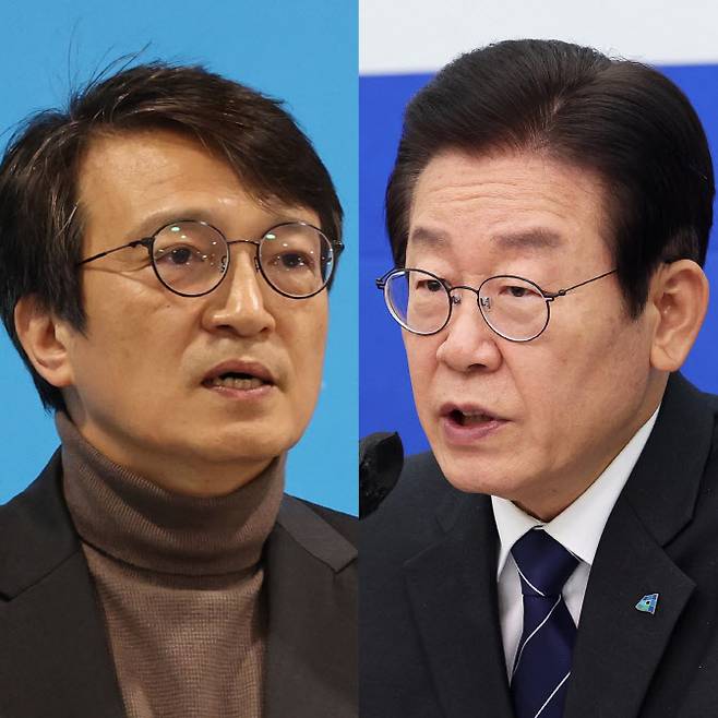 김의겸(왼쪽) 더불어민주당 대변인, 이재명 민주당 대표(사진=뉴스1)