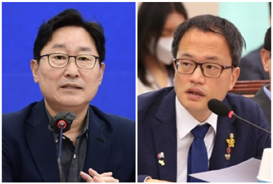 박범계(왼쪽), 박주민 더불어민주당 의원. <연합뉴스>