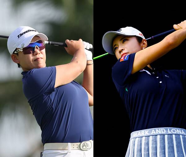 2023년 일본여자프로골프(JLPGA) 투어 악사 레이디스 골프토너먼트에 출전한 신지애 프로(사진제공=KLPGA). 이보미 프로(사진제공=지애드스포츠)