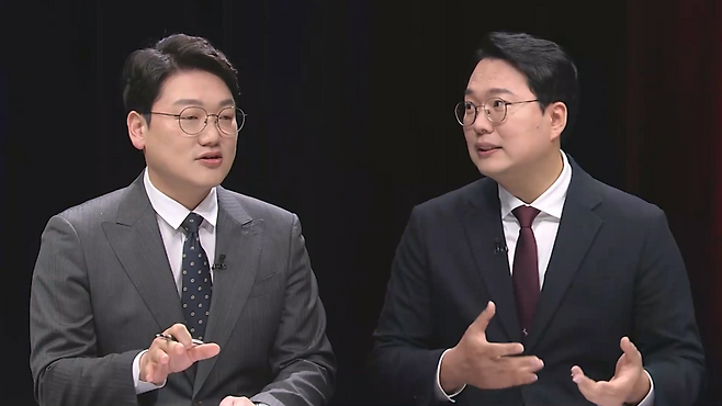 ▲촌철살인에 출연한 설주완 더불어민주당 법률위원회 부위원장(좌), 천하람 국민의힘 순천갑당협위원장(우)