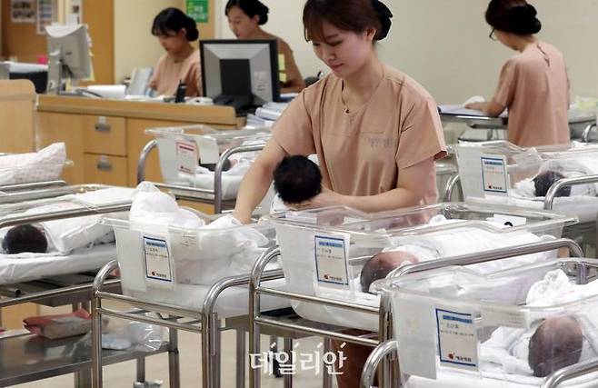 서울 중구 한 병원 신생아실 모습. ⓒ뉴시스