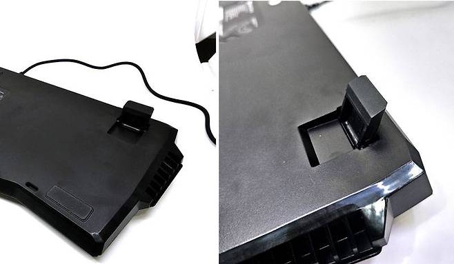 높이 조절 스탠드까지 고무 재질로 감싸 미끄러짐을 방지했다
