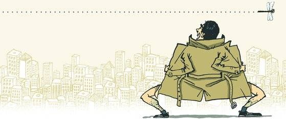 바바리맨.[일러스트=김회룡]