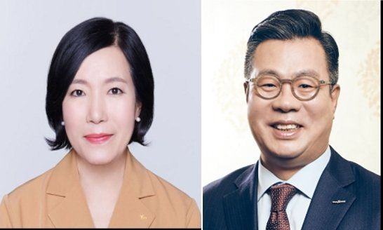 박정림 KB증권 대표(왼쪽)과 정일문 한국투자증권 대표. /사진=한국거래소 제공