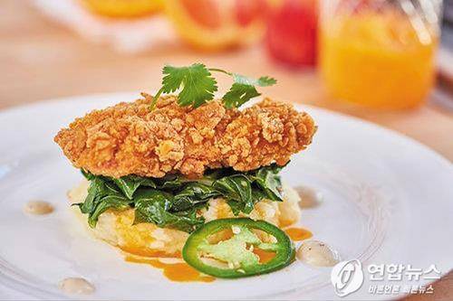 미 샌프란시스코의 푸드테크 업체 멤피스미트가 개발한 세계 최초의 배양육 닭고기 [연합뉴스 자료사진. 재판매 및 DB 금지]
