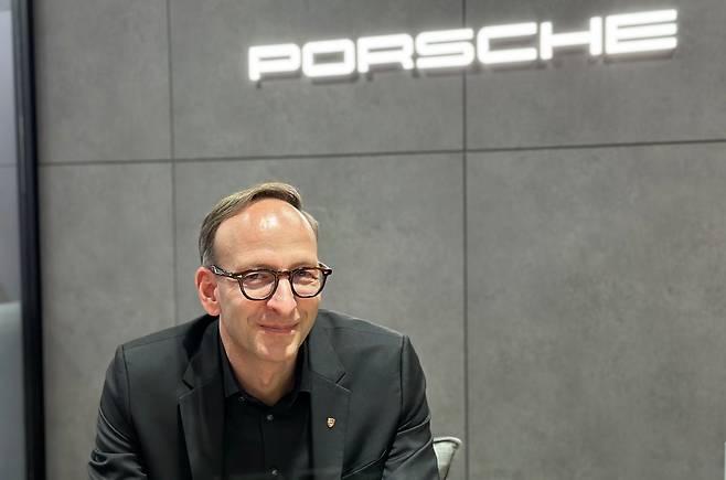 홀가 게어만 포르쉐코리아 대표이사 사장. /박진우 기자