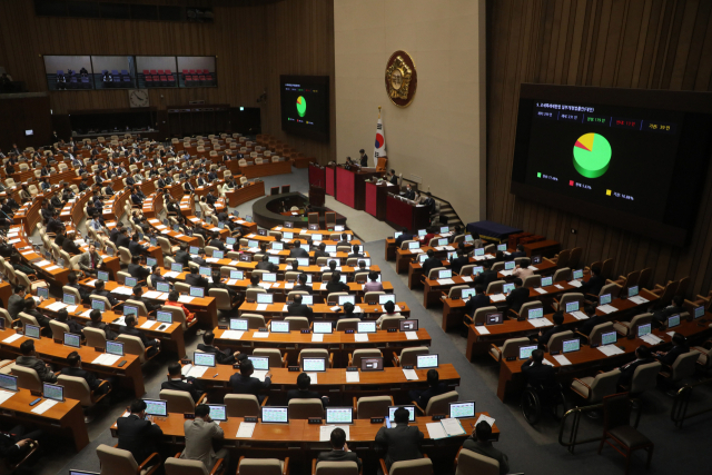 30일 서울 여의도 국회에서 본회의가 열리고 있다.성형주 기자