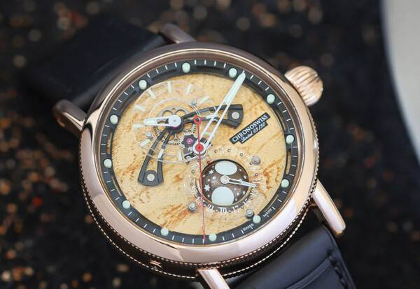 크로노스위스 스페이스타이머 주피터 골드 [사진제공=크로노스위스]