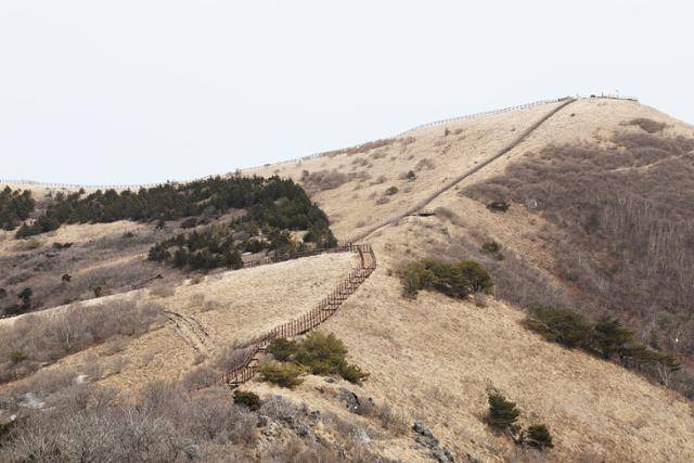 비로봉에서 연화봉으로 이어지는 수려한 소백산 능선. ⓒ박준규