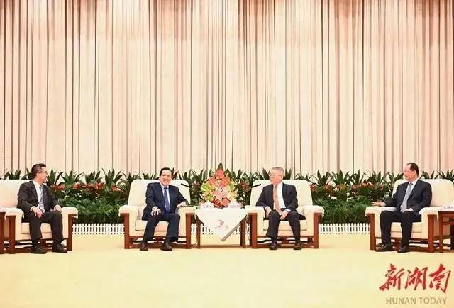 마잉주 전 대만 총통과 선샤오밍 후난성 당서기 [후난일보 화면 캡처]