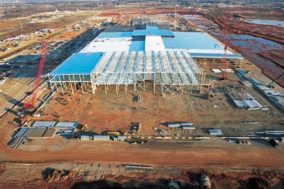 미국 켄터키주 글렌데일 위치한 블루오벌SK(BOSK) 켄터키 배터리 공장 건설 현장. SK온 전·현직 임직원 30여명은 기술 유출 혐의로 검찰 조사를 받고 있다. 사진 SK온