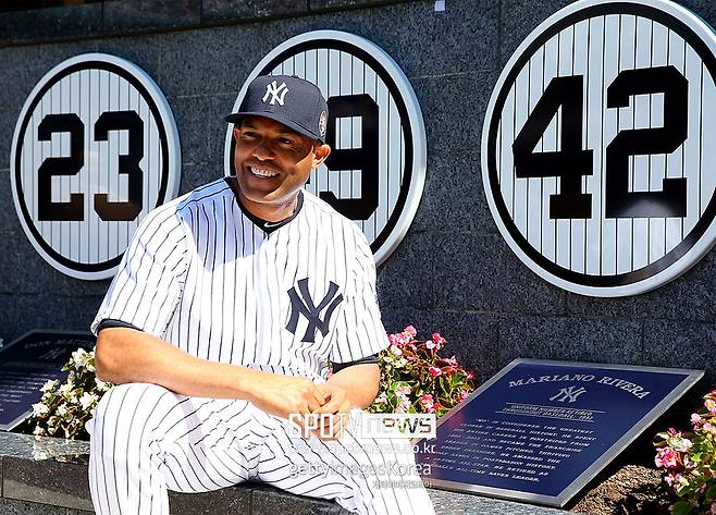 ▲ 마리아노 리베라의 영구결번식.
