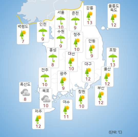 기상청 모레(6일) 오전 날씨 : 주말,주간날씨