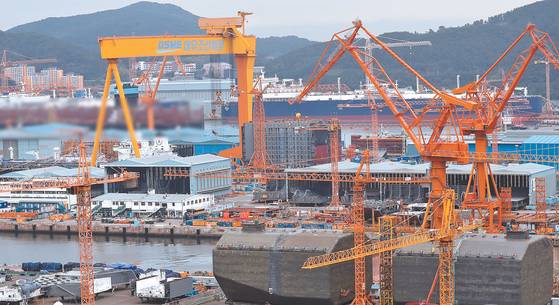 Daewoo Shipbuilding & Marine Engineering's (DSME) Okpo shipyard in South Gyeongsang [YONHAP]