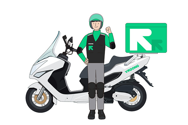 Delivery service platform Vroong [Photo provided by Meshkorea]