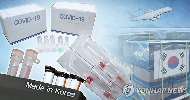 코로나19 한국형 진단키트 수출 [장현경 제작] 사진합성·일러스트