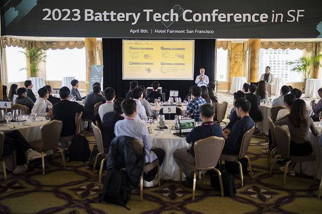 LG에너지솔루션이 8일(현지시간) 미국 샌프란시스코에서 글로벌 인재 채용 행사 ‘BTC(Battery Tech Conference)’를 진행하고 있다. [LG에너지솔루션 제공]