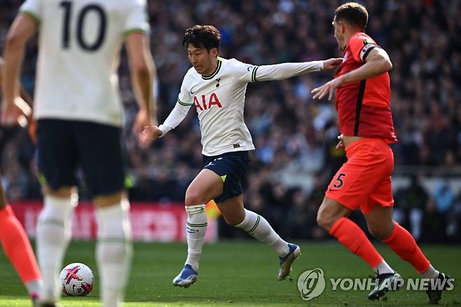 돌파하는 손흥민 [AFP=연합뉴스]