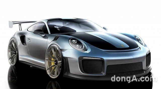 정우성 디자이너의 포르쉐 911 GT2 RS 양산 모델 스케치