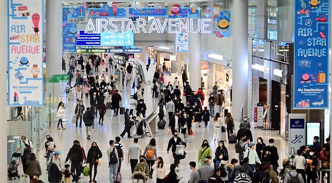 인천공항 제1여객터미널(T1) 면세구역 전경