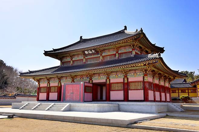 드라마 ‘김수로’의 세트장이기도 했던 가야테마파크의 태극전. 사진|한국관광공사