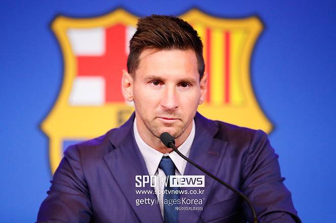 ▲ 바르셀로나를 떠나면서 눈물의 기자회견을 했던 리오넬 메시