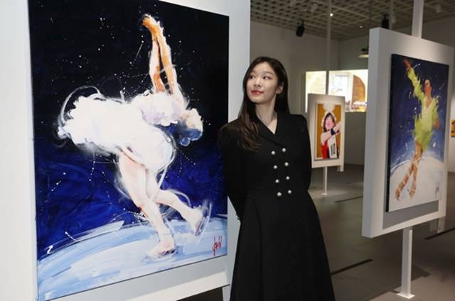 전 피겨선수 김연아가 자신의 초상화 '스핀 동작을 하는 김연아(Yuna Kim, Spin)' 판매 수익금을 기부했다. /유니세프한국위원회