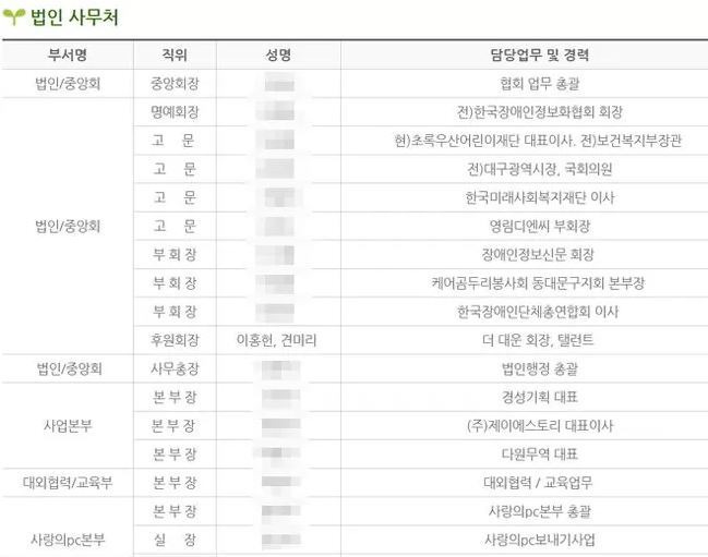 한국장애인정보화협회 홈페이지 캡처