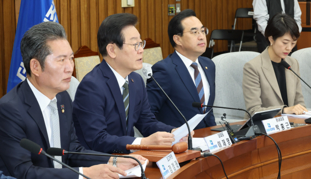 ▲ 더불어민주당 이재명 대표가 12일 국회에서 열린 확대간부회의에서 발언하고 있다. 연합뉴스