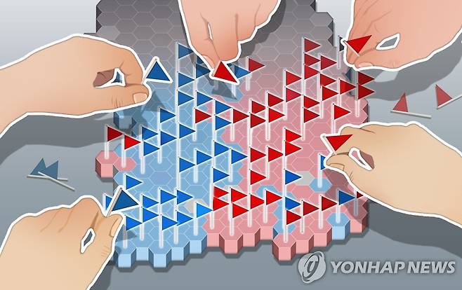 2020년 총선에서 지역구도 [권도윤 일러스트]