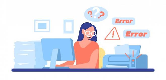 급할 때만 뜨는 것 같은 프린터 에러 메시지. 게티이미지