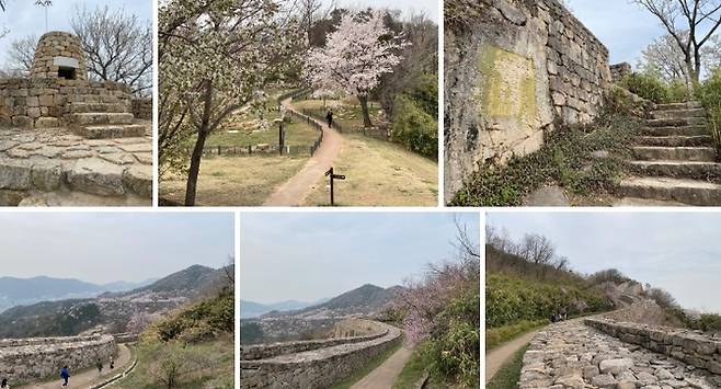 분산성 둘레 약 923m다. 성벽을 따라 산책로가 군데군데 마련되어 있다. / 사진=홍지연 여행+ 기자