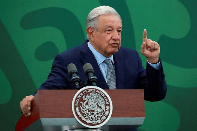 안드레스 마누레 로페스 오브라도르 멕시코 대통령. 로이터연합뉴스