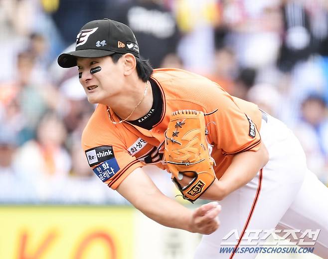 3회 구원 등판한 한화 김서현. 대전=송정헌 기자songs@sportschosun.com