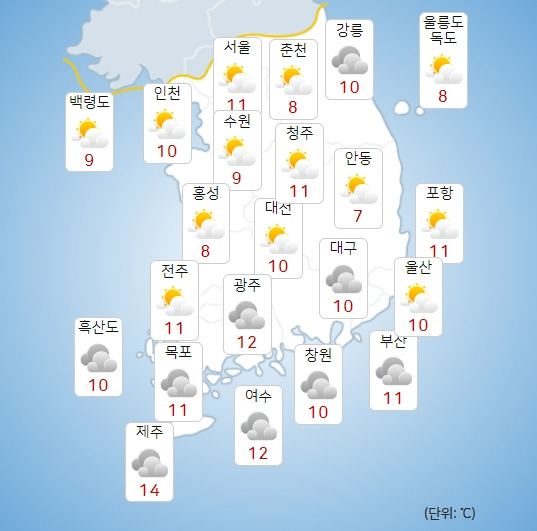 기상청 내일(24일) 오전 날씨 : 전국날씨,날씨예보