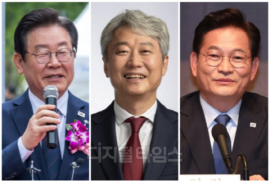 (왼쪽부터) 이재명 더불어민주당 대표, 김근식 경남대학교 정치외교학과 교수, 송영길 전 민주당 대표. <디지털타임스 이슬기 기자, 연합뉴스>